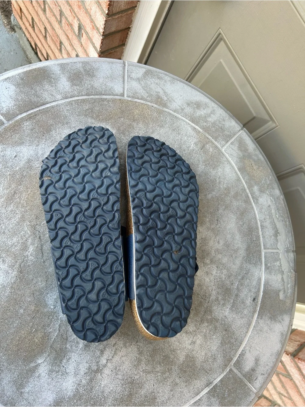 Birken Stock Men Blue Thong Sandals (READ DESCRIPTION)